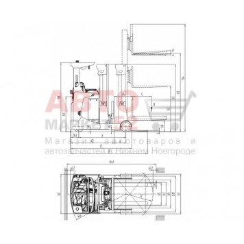 Ричтрак самоходный XILIN 2,0 т 12,0 м CQD20-D Li-ion с кабиной 1023564-1