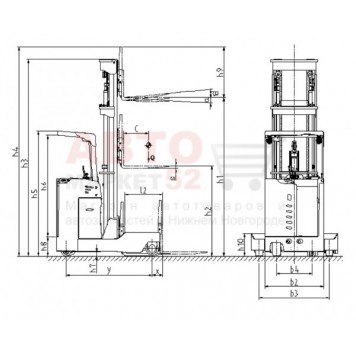 Многоходовый электрический вилочный погрузчик 2.5 тонны MiMA MQ25-5