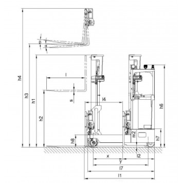 Многоходовый электрический вилочный погрузчик 3 тонны MiMA MQB30-3