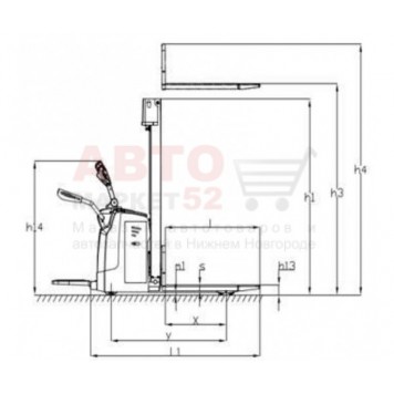 Штабелер электрический 2,0 т 3,0 м самоходный с платформой MiMA MB2030-3