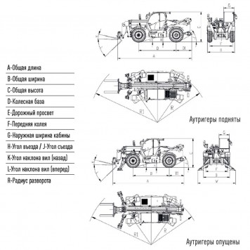 Телескопический погрузчик 4 тонны 12.8 метров HELI 40THCJ13-CUS (40H88-128S-C3)-1