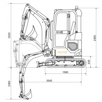 Мини-экскаватор POLAR BADGER SQ18B-1