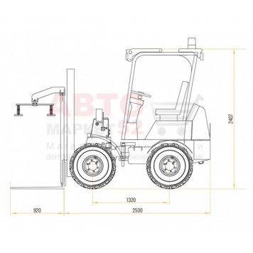 Шарнирно-сочлененный вилочный погрузчик POLAR BADGER WL35B-2