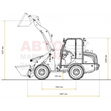 Шарнирно-сочлененный мини-погрузчик POLAR BADGER WL50-3