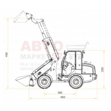 Шарнирно-сочлененный мини-погрузчик POLAR BADGER WL50T-2