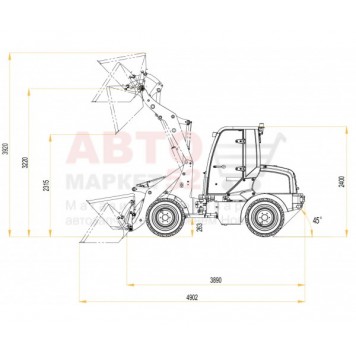 Шарнирно-сочлененный мини-погрузчик POLAR BADGER WL50A-2