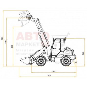 Шарнирно-сочлененный мини-погрузчик POLAR BADGER WL50AT-2