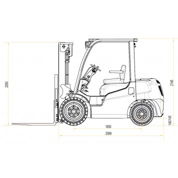 Вилочный погрузчик дизельный 2 тонны POLAR BADGER CPCD20-2