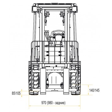 Вилочный погрузчик дизельный 2 тонны POLAR BADGER CPCD20-3