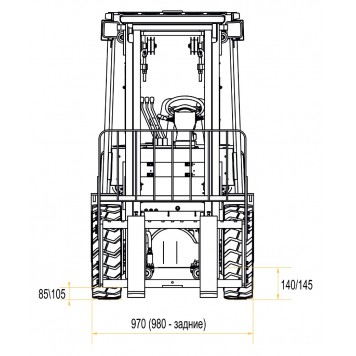 Вилочный погрузчик дизельный 2.5 тонны POLAR BADGER CPCD25-3
