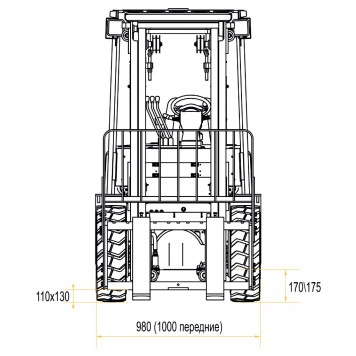 Вилочный погрузчик дизельный 3.5 тонны POLAR BADGER CPCD35-2
