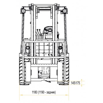 Вилочный погрузчик дизельный 4 тонны POLAR BADGER CPCD40-3