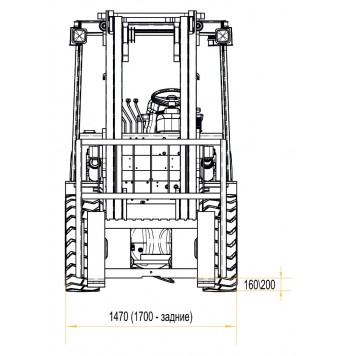 Вилочный погрузчик дизельный 7 тонн POLAR BADGER CPCD70-3