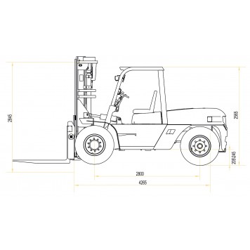 Вилочный погрузчик дизельный 10 тонн POLAR BADGER CPCD100-2