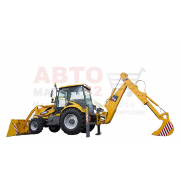 Экскаватор-погрузчик ЧЛМЗ 335.1, мосты и КПП Carraro, разновеликие колеса-2