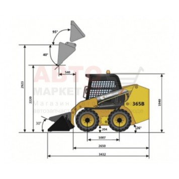 Мини-погрузчик LiuGong CLG 365B с бортовым поворотом-3