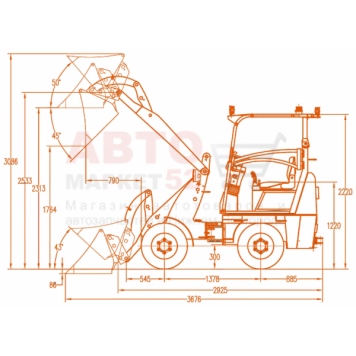 Фронтальный погрузчик Everun ER06 малогабаритный-4