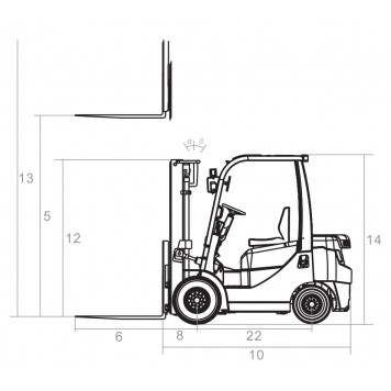 Вилочный погрузчик дизельный 1,5 тонны GOODSENSE FD15-5