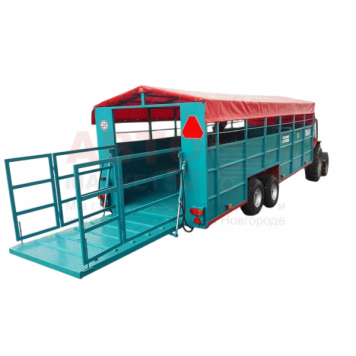 Полуприцеп тракторный ТПС-6-01 для перевозки скота (КРС), двухосный-2
