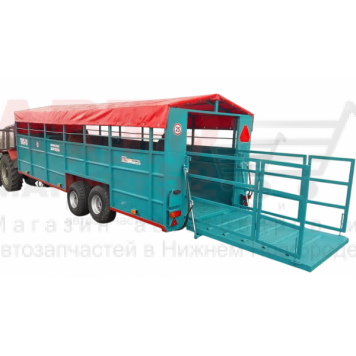 Полуприцеп тракторный ТПС-6-01 для перевозки скота (КРС), двухосный