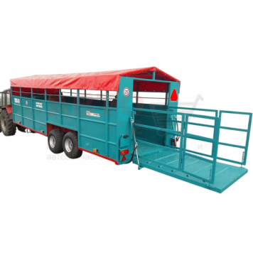 Полуприцеп тракторный ТПС-6-01 для перевозки скота (КРС), двухосный