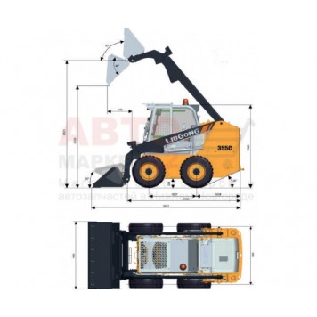 Мини-погрузчик LiuGong CLG 355C с бортовым поворотом-3