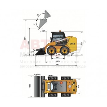 Мини-погрузчик LiuGong CLG 395B с бортовым поворотом-3