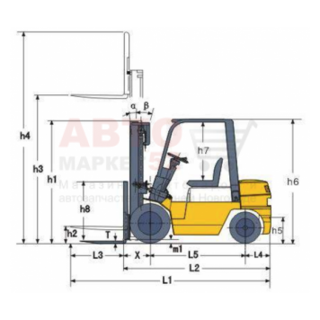 Вилочный погрузчик дизельный 3,5 тонны CHL CPCD35-2