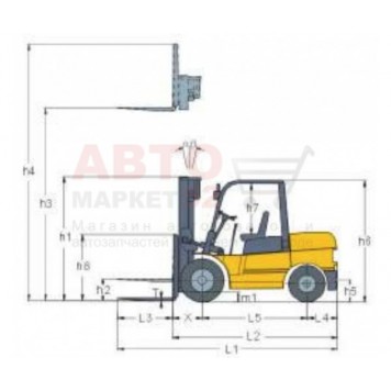 Вилочный погрузчик дизельный 5 тонн CHL CPCD50 mini-2