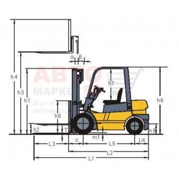 Вилочный погрузчик бензиновый 1,8 тонны CHL CPQD18-2