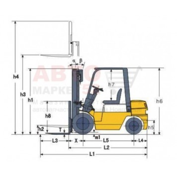 Вилочный погрузчик бензиновый 2,5 тонны CHL CPQD25-1
