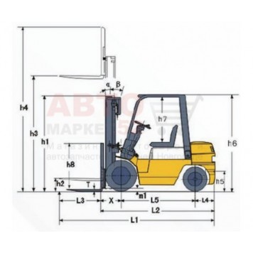 Вилочный погрузчик бензиновый 3,5 тонны CHL CPQD35-1
