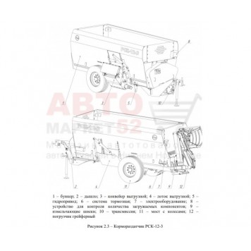 Кормораздатчик с грейферным погрузчиком РСК-12-3 Бобруйскагромаш-2