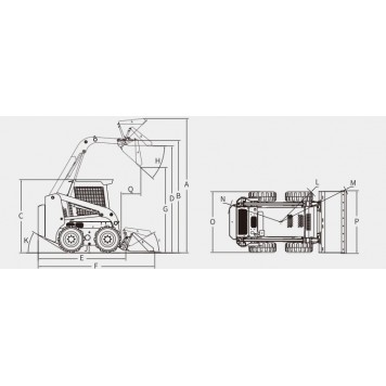 Мини-погрузчик HELI HL808 с бортовым поворотом-3