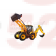 Экскаватор-погрузчик Lonking CDM84C, равновеликие колеса, мосты и КПП Carraro
