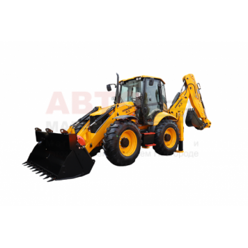 Экскаватор-погрузчик Lonking CDM84C, равновеликие колеса, мосты и КПП Carraro