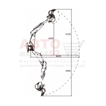 Экскаватор-погрузчик Lonking CDM84C, равновеликие колеса, мосты и КПП Carraro-6