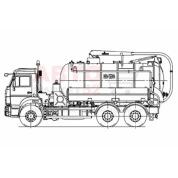 Машина илососная КО-530-01 шасси КАМАЗ-65115 (ил 10 м3, вода 1300 л.)-2