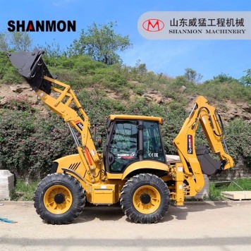 Экскаватор-погрузчик SHANMON 388H, усиленные мосты-1