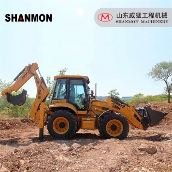 Экскаватор-погрузчик SHANMON 388H, усиленные мосты-2