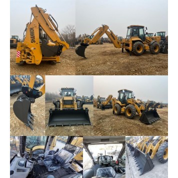 Экскаватор-погрузчик SHANMON 388H, усиленные мосты Carraro (Италия)-3