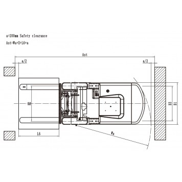 Электрический вилочный погрузчик 3 тонны UN Forklift FB30-AZ1-3