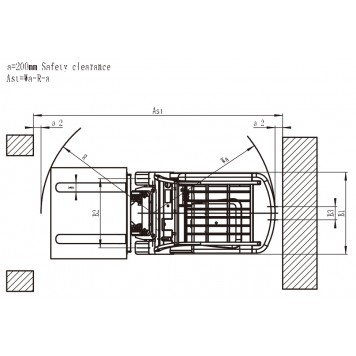 Трехопорный электрический вилочный погрузчик 1.3 тонны UN Forklift FBT13-AZ1-4