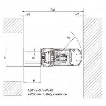 Электрический вилочный погрузчик 2 тонны UN Forklift FB20-YNLZ2-3