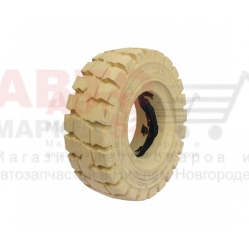 Шина цельнолитая 18x7-8 (180/70-8) немаркая (белая) (без бурта) WINDSTORM 99041558