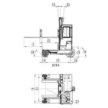Многоходовый дизельный вилочный погрузчик 3.5 тонны JAC FDR 35J-MWE-2
