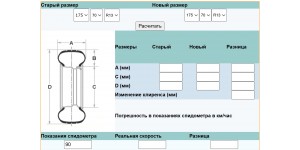 Шинный калькулятор