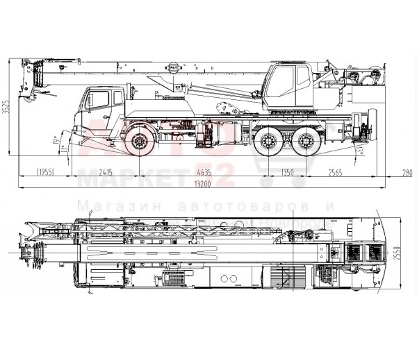 Габаритные размеры LiuGong LTC320L5